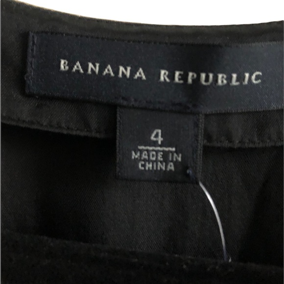 BANANA REPUBLIC silk black & ivory A-line cocktail dress sz 4! - Picture 9 of 9